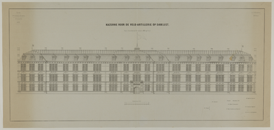 217616 Aanzicht van de kazerne Damlust (Leidseweg) te Utrecht. (3e blad)N.B. De naam van de kazerne is in 1939 ...